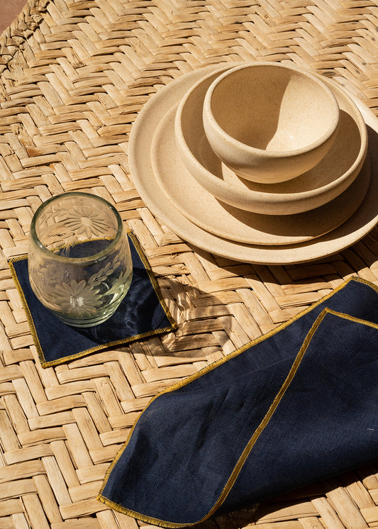 100% linen coasters (different colors)
